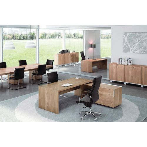 Rangement Avec Portes Hauteur 86 Cm Top Orme Et Blanc