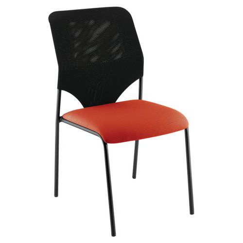 Chaise Visiteur Diaz Dos. Résill. Pièt. Nr Ass. 1126 Corail