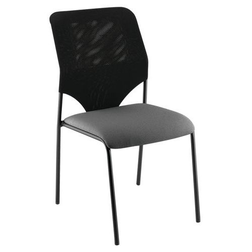Chaise Visiteur Diaz Doss. Résille Pièt. Noir Ass. 0645 Gris