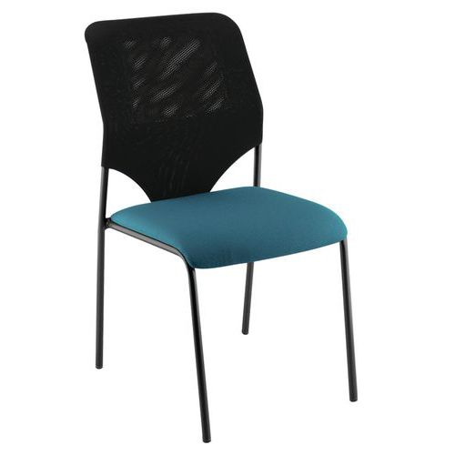 Chaise Visiteur Diaz Doss. Résille Pièt. Noir Ass. 0646 Vert
