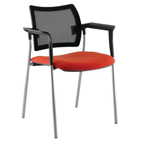Dossier Résille Piètement Aluminium Fauteuil Visiteur T.1126