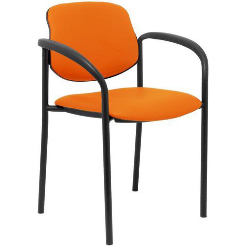 Chaise Villalgordo Similicuir Accoudoirs - Orange