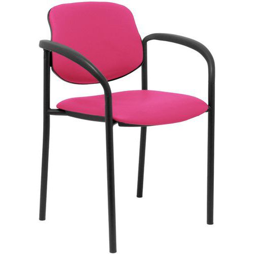 Chaise Villalgordo Similicuir Accoudoirs - Rose