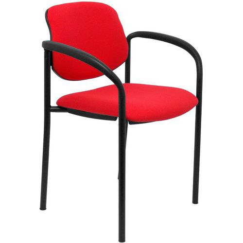 Chaise Villalgordo Avec Accoudoirs Fixes - Rouge