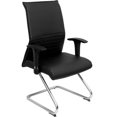 Chaise Fixe Albacete Similicuir - Noir