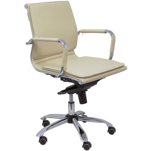 Chaise De Bureau Yeste En Similicuir - Crème