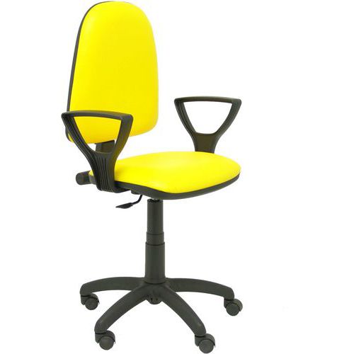 Chaise Ayna Similicuir Bras Fixe - Jaune