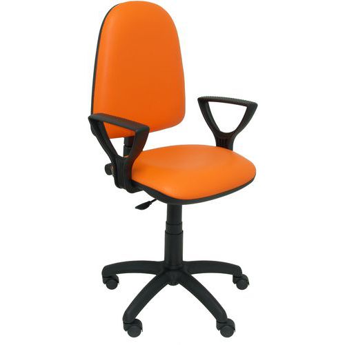 Chaise Ayna Similicuir Bras Fixe - Orange