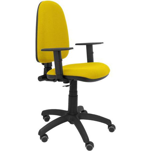 Chaise Ayna Bras Réglable - Roue Parquet - Jaune