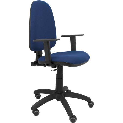 Chaise Ayna Bras Réglable - Roue Parquet - Bleu Marine