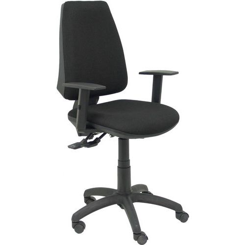 Chaise Elche S Bras Réglable - Roue Nylon - Noir