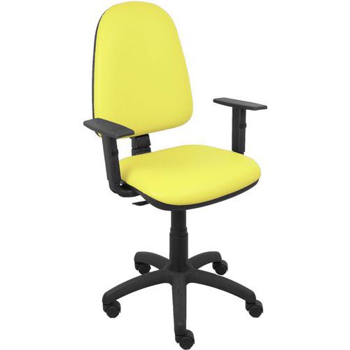 Chaise Ayna Similicuir Bras Réglable - Jaune