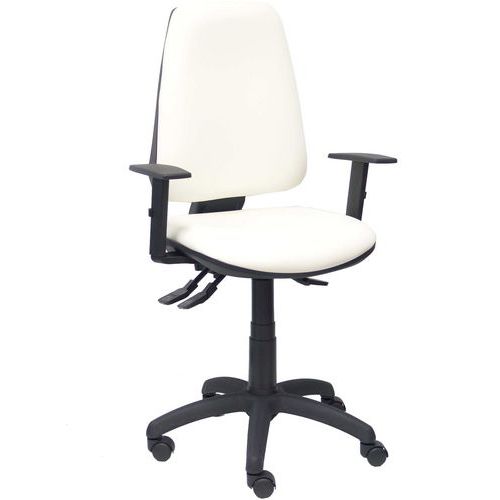 Chaise Elche S Bras Réglable Similicuir - Blanc
