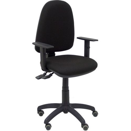 Chaise Synchrone Ayna S Bras Réglable Roue Parquet Noir