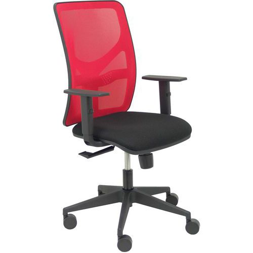 Chaise De Bureau Motilla Coloris Maille - Rouge/noir