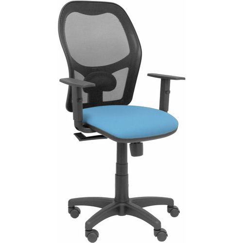 Chaise Alocén Avec Bras Réglable Roue Parquet - Bleu Ciel