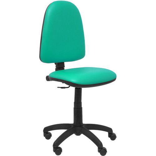 Chaise Ayna En Similicuir - Roue Nylon - Turquoise