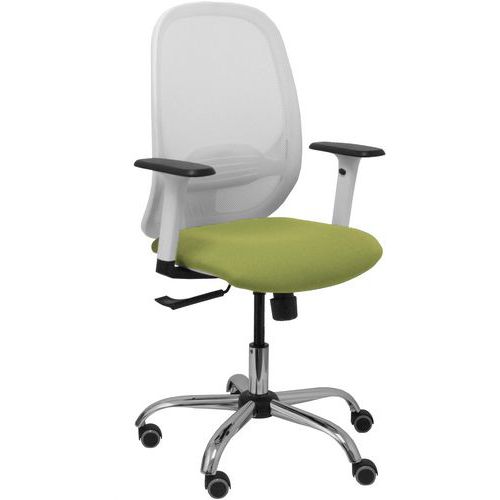 Chaise De Bureau Cilanco Bras Réglable Chromé-vert Olive