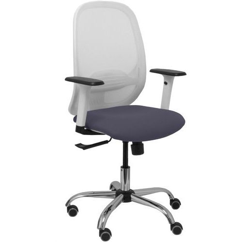 Chaise De Bureau Cilanco Bras Réglable Chromé-gris Foncé