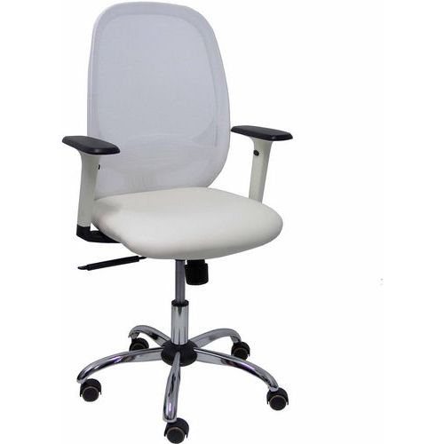 Chaise De Bureau Cilanco Similicuir - Blanc