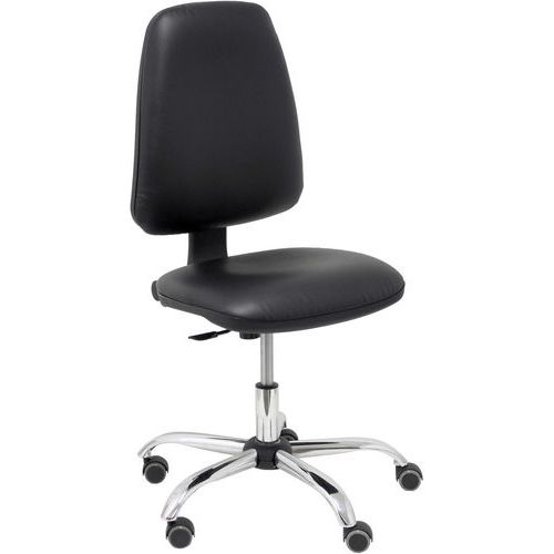 Chaise Socovos Similicuir Base Chromée - Noir