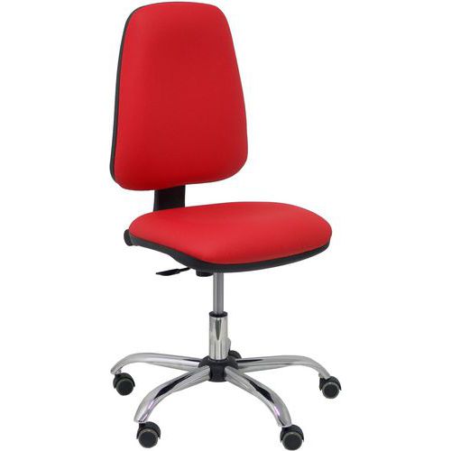 Chaise Socovos Similicuir Base Chromée - Rouge