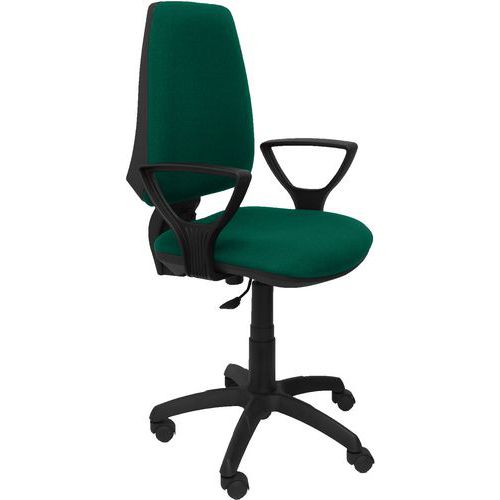 Chaise Elche Cp Bras Fixe - Roue Nylon - Vert Émeraude