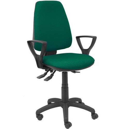 Chaise Elche S Bras Fixe - Roue Nylon - Vert Bouteille
