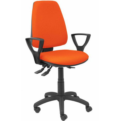 Chaise Elche S Bras Fixe - Roue Nylon - Orange Foncé