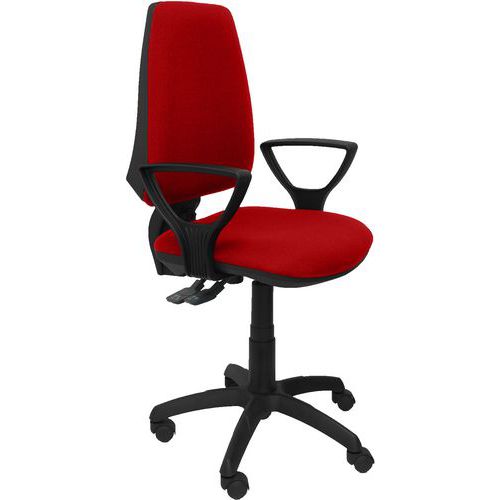 Chaise Elche S Bras Fixe - Roue Nylon - Rouge