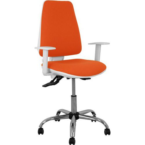 Chaise Elche S Blanca Accoudoirs Réglables - Orange Foncé