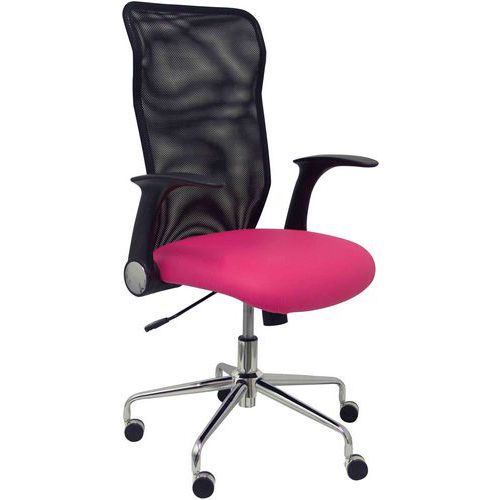 Chaise Minaya Similicuir - Rose Fluo