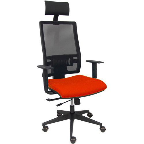 Chaise De Bureau Horna Accoudoirs Règlables - Orange Foncé