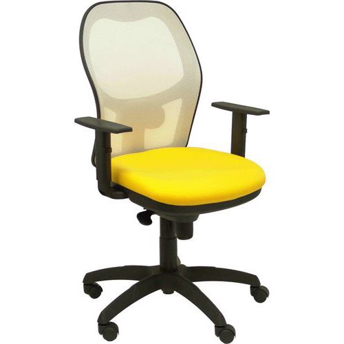 Chaise Jorquera Accoudoirs Réglables Blanc/jaune