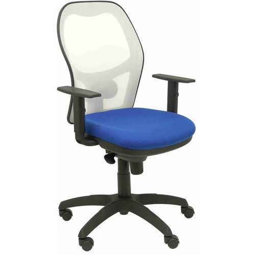 Chaise Jorquera Accoudoirs Réglables Blanc/bleu