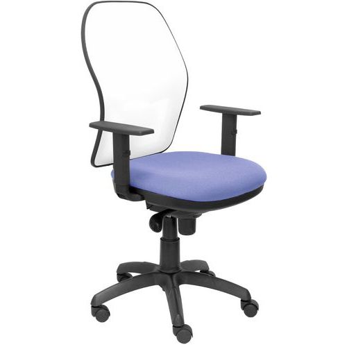 Chaise Jorquera Accoudoirs Réglables Blanc/bleu Clair