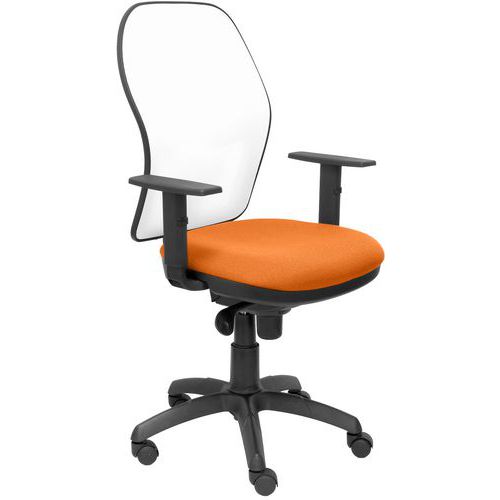 Chaise Jorquera Accoudoirs Réglables Blanc/orange