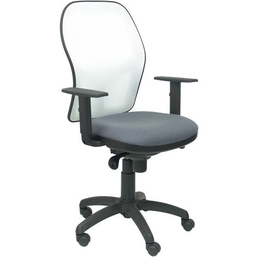 Chaise Jorquera Accoudoirs Réglables Blanc/gris Foncé
