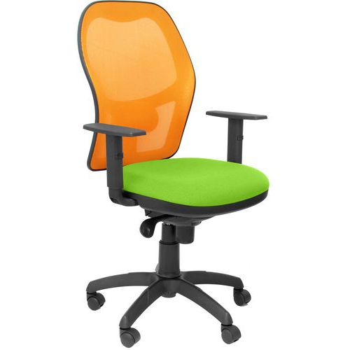 Chaise Jorquera Accoudoirs Réglables Orange/pistache