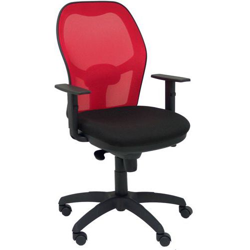 Chaise Jorquera Accoudoirs Réglables Rouge/noir