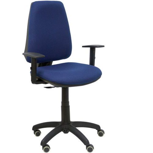 Chaise Elche Cp Bras Réglable Roue Parquet - Bleu Marine