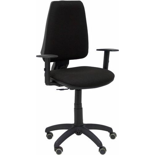 Chaise Elche Cp Bras Réglable Roue Parquet - Noir
