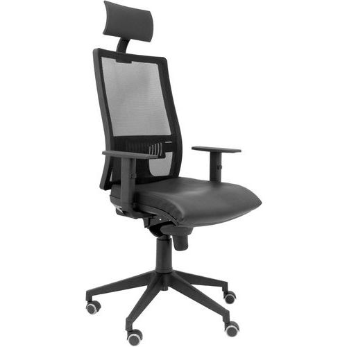 Chaise De Bureau Horna Cuir Avec Appui-tête - Noir