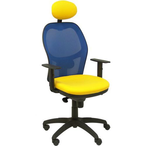 Chaise Jorquera Avec Appui-tête Bleu/jaune