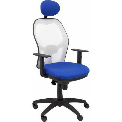 Chaise Jorquera Avec Appui-tête Blanc/bleu