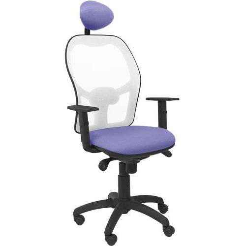 Chaise Jorquera Avec Appui-tête Blanc/bleu Clair