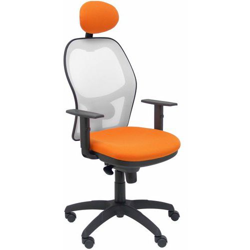 Chaise Jorquera Avec Appui-tête Blanc/orange