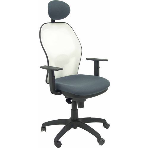 Chaise Jorquera Avec Appui-tête Blanc/gris Foncé