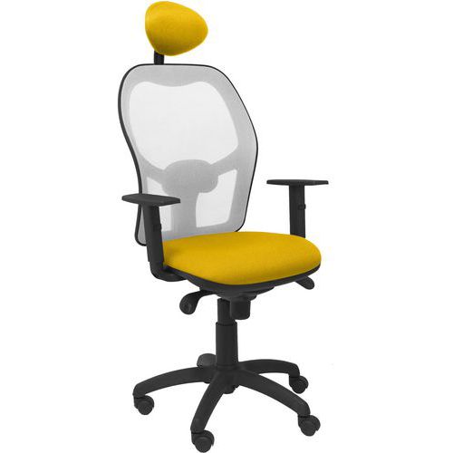 Chaise Jorquera Avec Appui-tête Gris/jaune