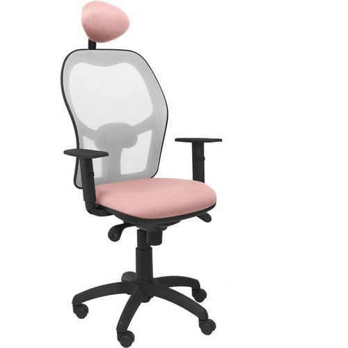 Chaise Jorquera Avec Appui-tête Gris/rose